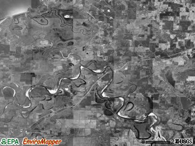 Bois d'Arc township, Arkansas satellite photo by USGS