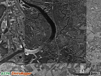 Bordentown township, New Jersey satellite photo by USGS