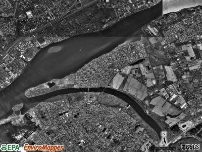 Delanco township, New Jersey satellite photo by USGS