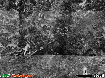 Yanceyville township, North Carolina satellite photo by USGS