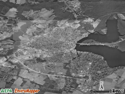 Elizabeth City township, North Carolina satellite photo by USGS
