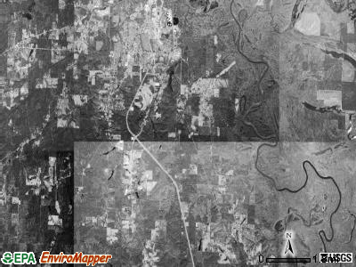 Lafayette township, Arkansas satellite photo by USGS