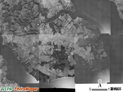 Salem township, North Carolina satellite photo by USGS