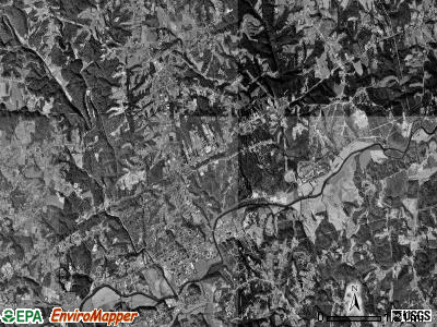 North Wilkesboro township, North Carolina satellite photo by USGS