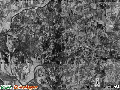 Lewisville township, North Carolina satellite photo by USGS