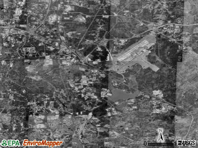 Cedar Fork township, North Carolina satellite photo by USGS