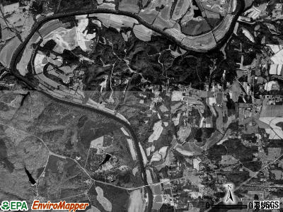 Yadkin College township, North Carolina satellite photo by USGS