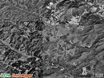 Glenwood township, North Carolina satellite photo by USGS