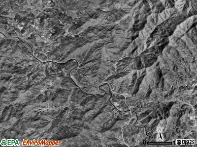 Barkers Creek township, North Carolina satellite photo by USGS