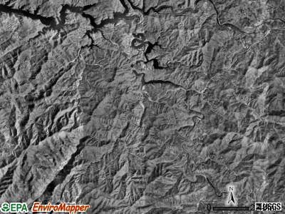 Nantahala township, North Carolina satellite photo by USGS