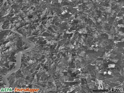 Uwharrie township, North Carolina satellite photo by USGS