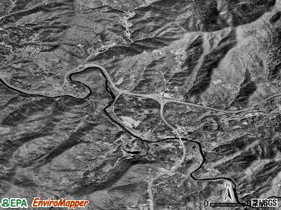 Dillsboro township, North Carolina satellite photo by USGS