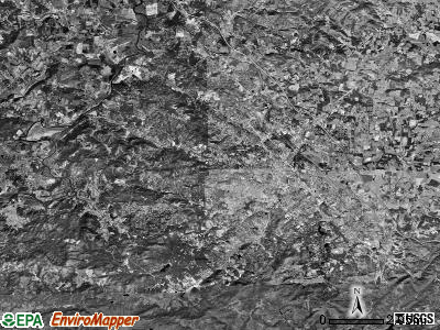 Hendersonville township, North Carolina satellite photo by USGS