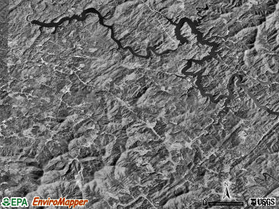 Shoal Creek township, North Carolina satellite photo by USGS