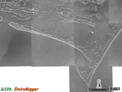 Harkers Island township, North Carolina satellite photo by USGS