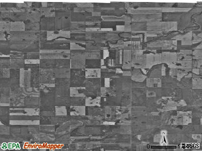 Long Creek township, North Dakota satellite photo by USGS