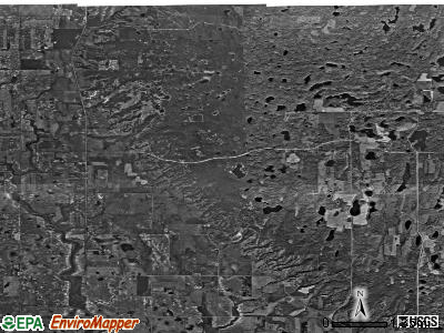Dalen township, North Dakota satellite photo by USGS