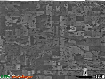Portal township, North Dakota satellite photo by USGS