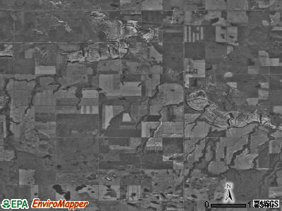 Keller township, North Dakota satellite photo by USGS