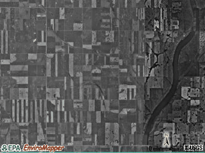 Minnesota township, North Dakota satellite photo by USGS