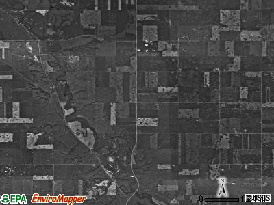 Grover township, North Dakota satellite photo by USGS