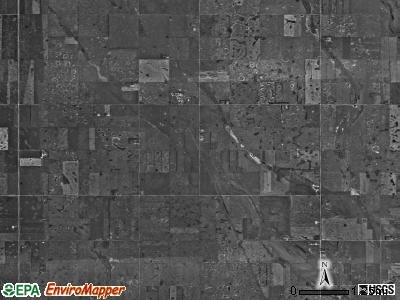 Hurley township, North Dakota satellite photo by USGS