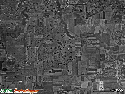 Pickering township, North Dakota satellite photo by USGS