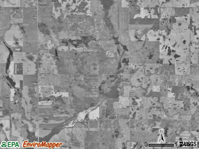 Rock Lake township, North Dakota satellite photo by USGS