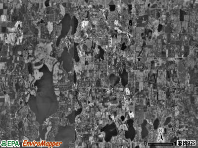 Antioch township, Illinois satellite photo by USGS
