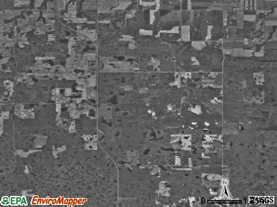 Leaf Mountain township, North Dakota satellite photo by USGS