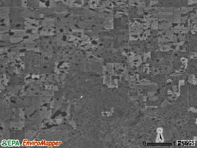 Harmonious township, North Dakota satellite photo by USGS
