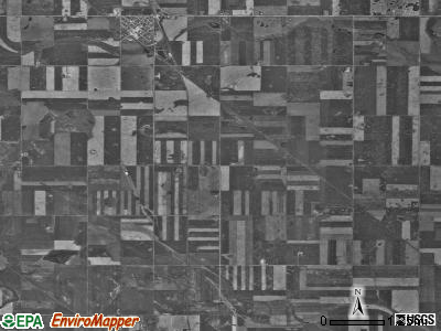 Bowbells township, North Dakota satellite photo by USGS