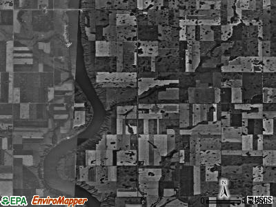 Denmark township, North Dakota satellite photo by USGS