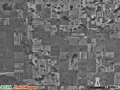 Hayland township, North Dakota satellite photo by USGS
