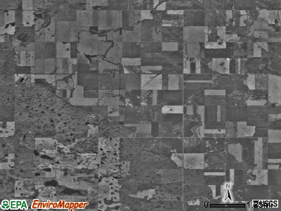 Roseland township, North Dakota satellite photo by USGS