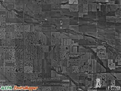 Mount Rose township, North Dakota satellite photo by USGS