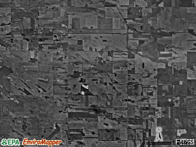 Oak Creek township, North Dakota satellite photo by USGS