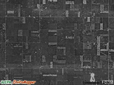 Ivanhoe township, North Dakota satellite photo by USGS