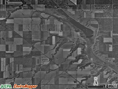 Baden township, North Dakota satellite photo by USGS