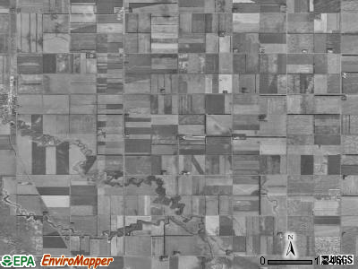 Elora township, North Dakota satellite photo by USGS