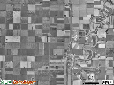 Drayton township, North Dakota satellite photo by USGS