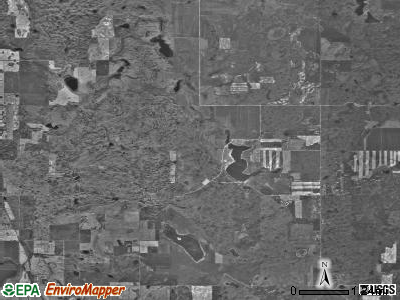 Clearwater township, North Dakota satellite photo by USGS