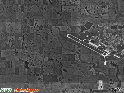 Waterford township, North Dakota satellite photo by USGS