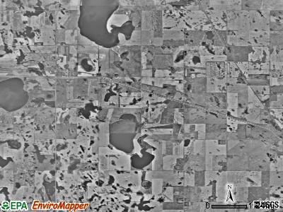 Knox township, North Dakota satellite photo by USGS