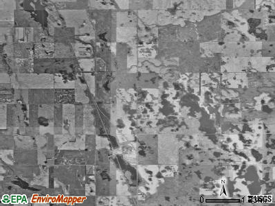 Lawton township, North Dakota satellite photo by USGS