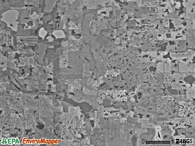 Iowa township, North Dakota satellite photo by USGS