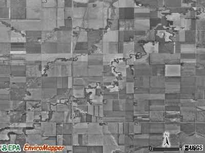 Forest River township, North Dakota satellite photo by USGS