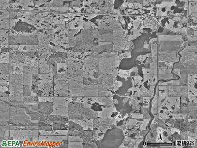 Normania township, North Dakota satellite photo by USGS