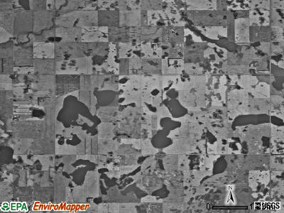 Noonan township, North Dakota satellite photo by USGS