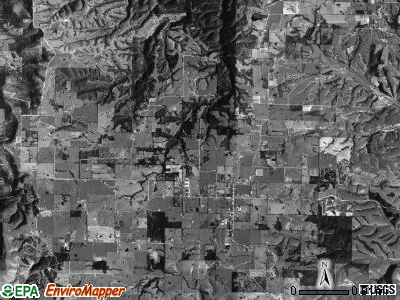 North Yocum township, Arkansas satellite photo by USGS